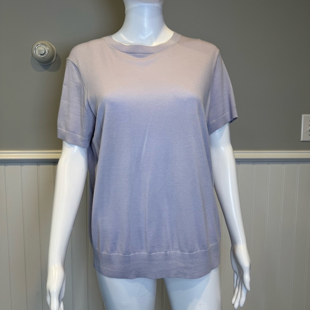 Theory Light Purple Short Sleeve Women's Top